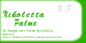 nikoletta palme business card